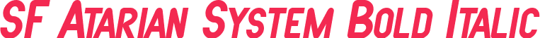 SF Atarian System Bold Italic